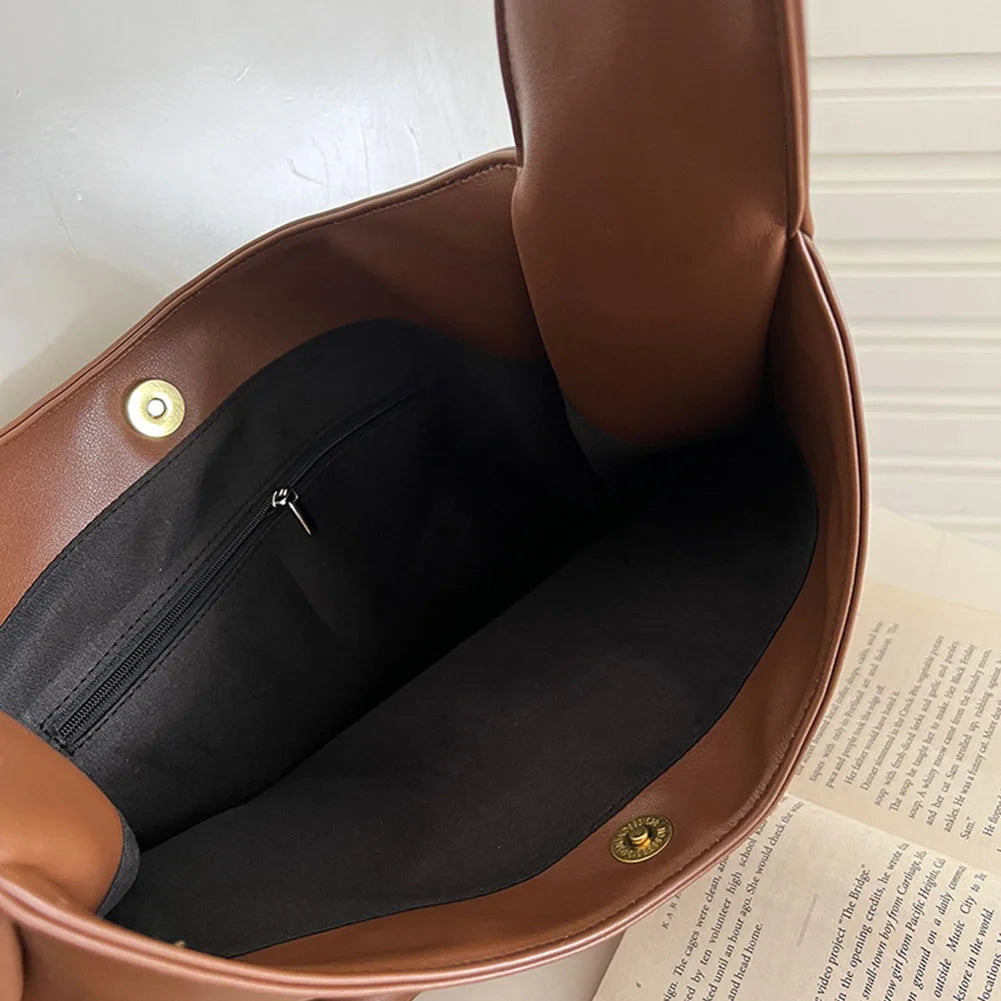 MEYA - Grand Sac à Main Tendance en Cuir Rouge